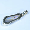 Lightning Ridge Solid Crystal Opal and Diamond Gold Pendant (23mm x 8mm) Code - Z121