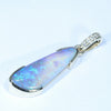 10k Gold - Solid Crystal Opal - Natural Diamonds