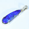10k Gold - Solid Queensland Boulder Opal - Natural Diamonds