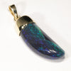 Lightning Ridge Solid Black Opal Gold Pendant (30mm x 10mm ) Code - Z122
