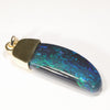 Lightning Ridge Solid Black Opal Gold Pendant (30mm x 10mm ) Code - Z122