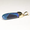 Lightning Ridge Solid Black Opal Gold Pendant (30mm x 10mm ) Code - Z122