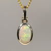 Natural Australian Lightning Ridge Opal Gold Pendant