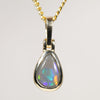 Natural Australian Boulder Opal Gold Pendant