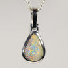 Australian Boulder Opal White Gold Pendant (9mm x 6mm) Code - Z130