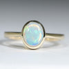 Coober Pedy Crystal Opal Gold Ring - Size 7 US Code - T56