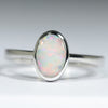 Coober Pedy White Opal White Gold Ring - Size 7.5 US Code - T51