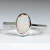 Coober Pedy White Opal White Gold Ring - Size 7.5 US Code - T51