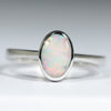 Coober Pedy White Opal White Gold Ring - Size 7.5 US Code - T51