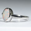 Coober Pedy White Opal White Gold Ring - Size 7.5 US Code - T51