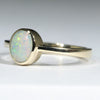 Natural Solid Australian Boulder Opal Gold Ring - Size 6.25  US Code - T55