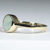 Natural Solid Australian Boulder Opal Gold Ring - Size 6.25  US Code - T55
