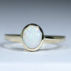 Coober Pedy White Opal Gold Ring - Size 7.5 US Code - T30