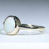 Coober Pedy White Opal Gold Ring - Size 7.5 US Code - T30