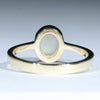 Coober Pedy White Opal Gold Ring - Size 7.5 US Code - T30
