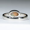 Natural Solid Australian Boulder Opal and Diamond White Gold Ring - Size 7  US Code - T53