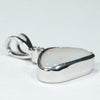 Coober Pedy Solid White Opal and Diamond Silver Pendant with Silver Chain (14mm x 7.5mm) Code - Y456