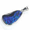 Lightning Ridge Black Opal Silver Pendant with Silver Chain (24mm x 14mm) Code - Y452