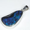 Lightning Ridge Black Opal Silver Pendant with Silver Chain (24mm x 14mm) Code - Y452