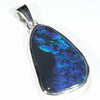 Lightning Ridge Black Opal Silver Pendant with Silver Chain (24mm x 14mm) Code - Y452