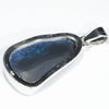 Lightning Ridge Black Opal Silver Pendant with Silver Chain (24mm x 14mm) Code - Y452