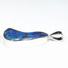 Lightning Ridge Black Opal Silver Pendant with Silver Chain (24mm x 14mm) Code - Y452