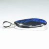 Lightning Ridge Black Opal Silver Pendant with Silver Chain (24mm x 14mm) Code - Y452
