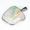 Large Australian Boulder Opal Silver Pendant with Silver Chain (24mm x 23mm) Code - Y453