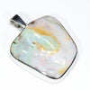 Large Australian Boulder Opal Silver Pendant with Silver Chain (24mm x 23mm) Code - Y453