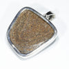 Large Australian Boulder Opal Silver Pendant with Silver Chain (24mm x 23mm) Code - Y453
