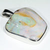 Large Australian Boulder Opal Silver Pendant with Silver Chain (24mm x 23mm) Code - Y453