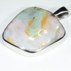 Large Australian Boulder Opal Silver Pendant with Silver Chain (24mm x 23mm) Code - Y453