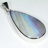 Large Australian Boulder Opal Silver Pendant with Silver Chain (32mm x 18mm) Code - Y464