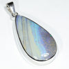 Large Australian Boulder Opal Silver Pendant with Silver Chain (32mm x 18mm) Code - Y464