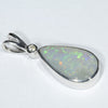 Coober Pedy Solid Dark Opal and Diamond Silver Pendant with Silver Chain (15.5mm x 9.5mm) Code - Y459