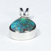 Australian Boulder Opal and Diamond Silver Pendant with Silver Chain (9mm x 7mm)  Code - Y457