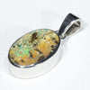 Australian Boulder Opal Silver Pendant with Silver Chain (13mm x 9mm) Code - Y461