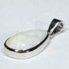 Coober Pedy White Opal Silver Pendant with Silver Chain (16mm x 10mm) Code - Y460