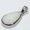Coober Pedy White Opal Silver Pendant with Silver Chain (16mm x 10mm) Code - Y460