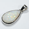 Coober Pedy White Opal Silver Pendant with Silver Chain (16mm x 10mm) Code - Y460