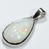 Coober Pedy White Opal Silver Pendant with Silver Chain (16mm x 10mm) Code - Y460