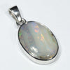 Australian Boulder Opal Silver Pendant with Silver Chain (16mm x 11mm) Code - Y463