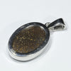 Australian Boulder Opal Silver Pendant with Silver Chain (16mm x 11mm) Code - Y463