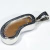 Australian Boulder Opal Silver Pendant with Silver Chain (17mm x 8mm) Code - Y462