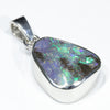 Australian Boulder Opal Silver Pendant with Silver Chain (15mm x 12mm) Code - Y450