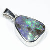 Australian Boulder Opal Silver Pendant with Silver Chain (15mm x 12mm) Code - Y450