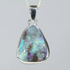 Australian Boulder Opal Silver Pendant with Silver Chain (15mm x 12mm) Code - Y450