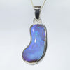 Australian Boulder Opal Silver Pendant with Silver Chain (17mm x 8mm) Code - Y462