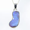 Australian Boulder Opal Silver Pendant with Silver Chain (17mm x 8mm) Code - Y462
