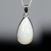 Coober Pedy White Opal Silver Pendant with Silver Chain (16mm x 10mm) Code - Y460